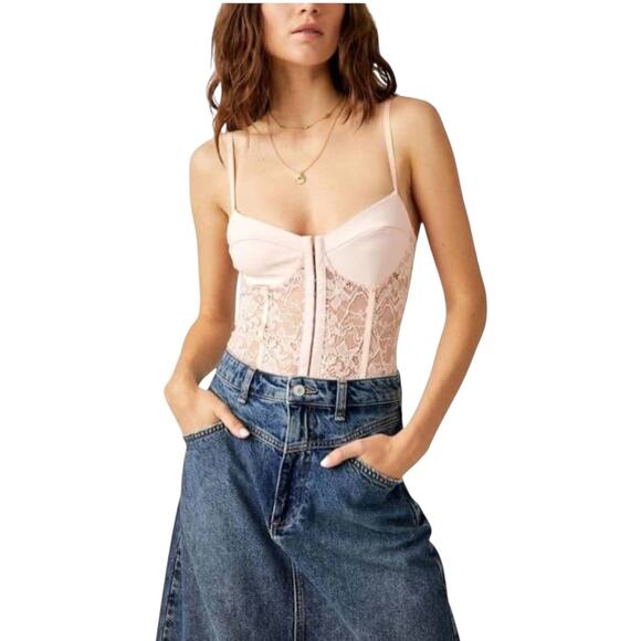 NWT! Free People Intimately Lace Night Rhythm Bodysuit - Size Small - Picture 2 of 8